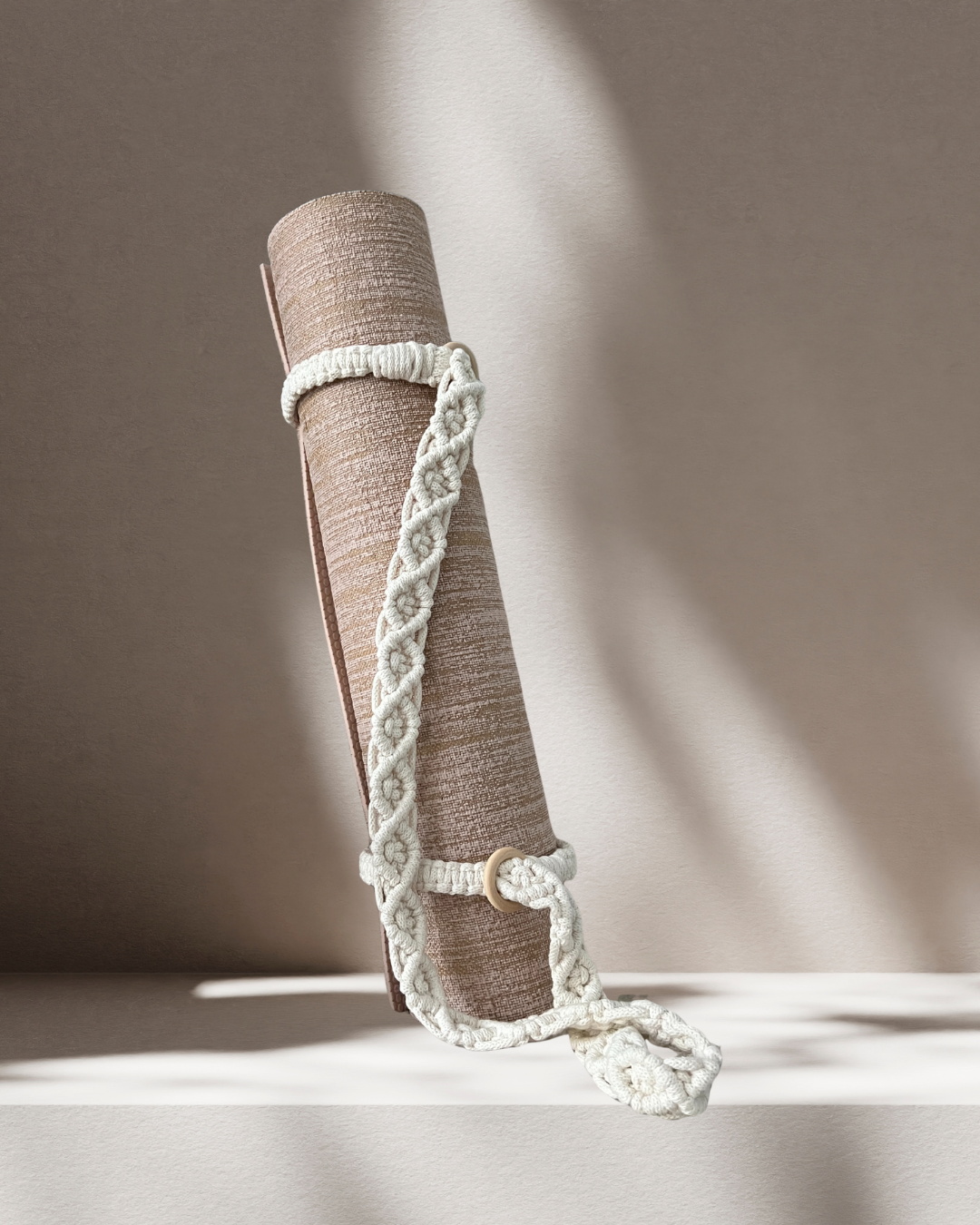 Yoga Mat Decorative Carrier/Strap — handcrafted Wellness by BeigeKnot