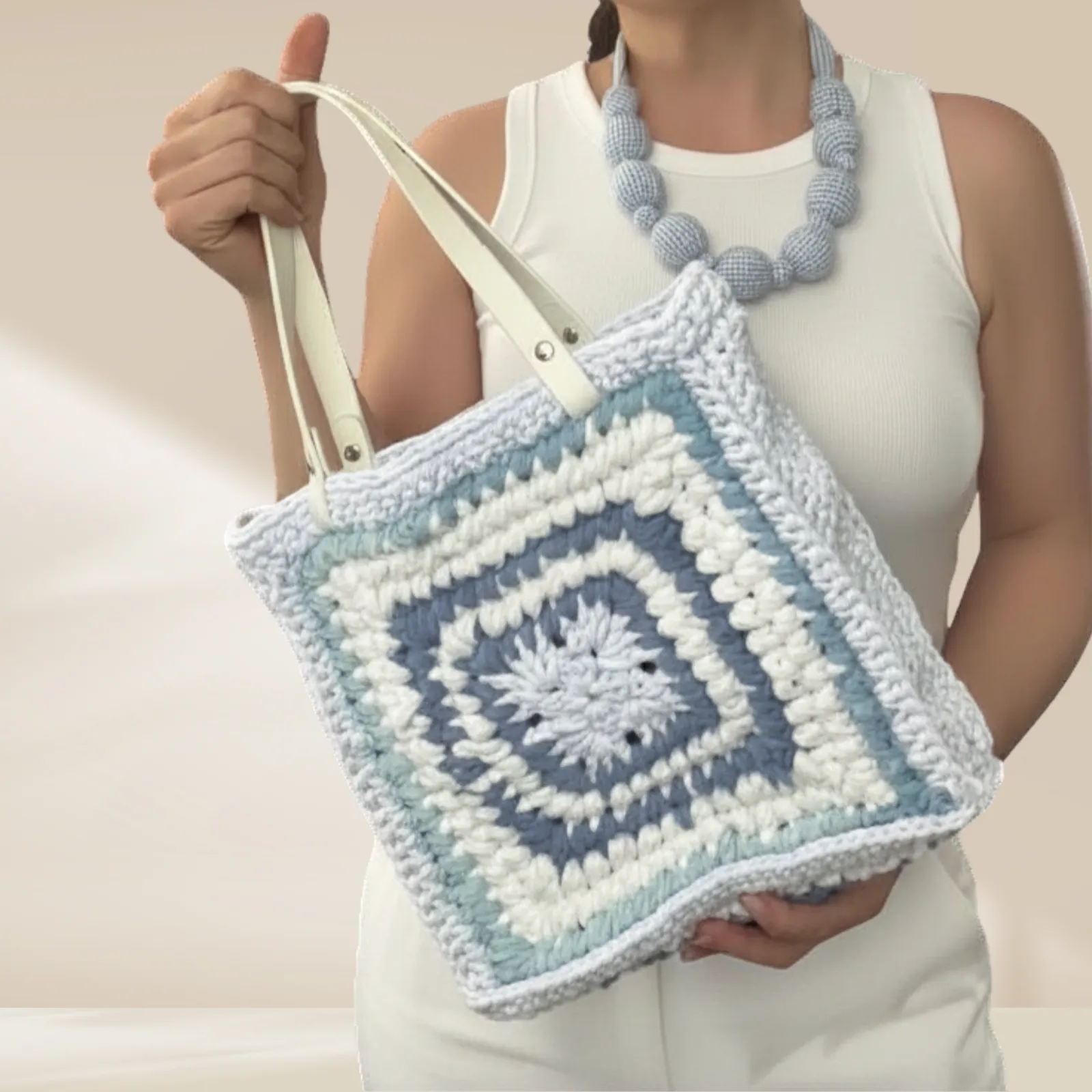 Eco-Chic Handcrafted Crochet Tote — handcrafted Handbags by BeigeKnot